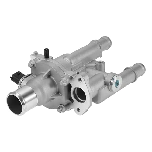 VekAuto Termostato De Coche Para Chevrolet Cruze 2011-2016 Sonic 2012-2018 1.8L Aleación De Aluminio Duradera Tono Plateado Ensamblaje De Carcasa De Termostato De Refrigerante De Motor