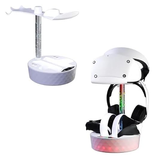 DKD Dynamic RGB Light Magnetic Charging Station for PSVR 2 Sense Controllers,Display Stand for PS VR2 Headset and Headphones,with Lens Cover,Fast Charging Accessories Kit for Playstation VR2 (B0CNYZ3BB6) Amazon Price History, Amazon Price Tracker