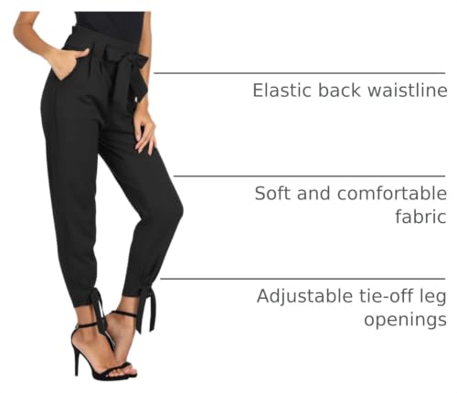 Image of GRACE KARIN Womens Casual High Waist Pencil Pants Paper Bag Pants for Work