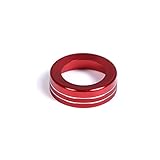 Qiosreui Center Console Driving Mode Knob Ring Cover Trim for Chevrolet Corvette C7 2014 2015 2016 2017 2018 2019 Accessories, Anti-Slip Switch Knob Button Trim Ring, Aluminum Alloy (Red)