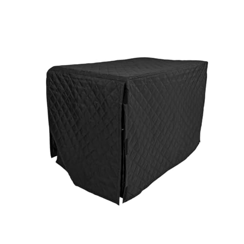 4Knines Capa de caixa de cachorro, protetor de canil acolchoado resistente à água (preto, 91 cm)