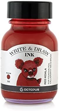 Octopus Write and Draw Ink 425 Blue Chameleon, wodoodporny atrament do pisania i rysowania, tusz do kaligrafii, odporny na działanie światła, tusz do rysowania, niebieski, 50 ml