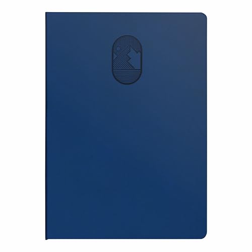 Image of Anupam Hexy A5 Unruled, Notebook | 192 Pages, 80 GSM Plain Journal | Leather Textured PU | 2026 Office Notebook -for journaling, writing, Note Taking, Diary for women and men (Blue)