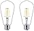 PHILIPS LED Vintage Flicker-Free Clear Straight ST19 Dimmable, Eyecomfort Technology, 400 Lumen, Soft White(2700K), 4.4W=40W, Title 20 Certified, E26 Base, 2-Pack, (564856)
