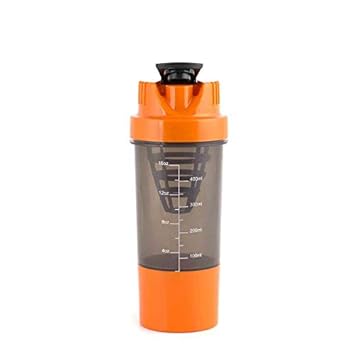 Haans ShakeMe Protein Gym Shaker Bottle 500 ml (Orange)