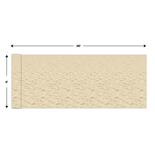 Beistle Beach Sand Wall Backdrop, 4’ X 30’ – Photo Backdrop, Easy To Adhere Wall Covering, Tropical Party Decorations, Luau Party Decorations, Beach Decor, Hawaiian Party Decorations #TOP1