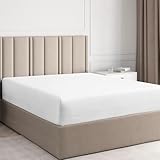 kotton culture king size fitted sheet 100% egyptian cotton fitted sheet only 800 thread count 48 cm extra deep pocket bottom sheets (150x200cm, white)