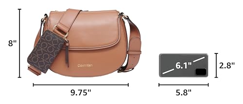 Calvin Klein Women's Bella Novelty Crossbody Handbag, Caramel, OS - image 2