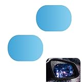 Eratus 2 PCS Car Rear View Mirror Waterproof Film, Anti Fog Glare Rear View Mirror Sticker, HD Protective Clear Rainproof Film, Rain Proof Film for Car Window, Universal for Cars (Transparent)