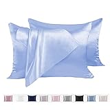 Adubor Silky Pillowcases with Hidden Zipper, Satin Pillow Cases Covers Soft for Hair and Skin, Cool...