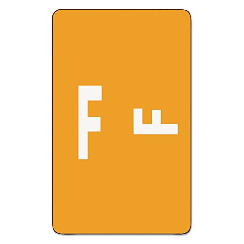 Smead AlphaZ ACCS Color-Coded Alphabetic Label, F, Orange, 100 Labels per Pack (67176)