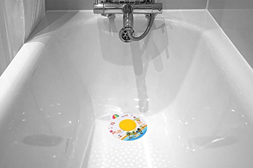 Wszcml Bathtub Drain Stopper, Silicone Tub Stopper Plug, Universal Bath Drain Cover, Beautiful Coral Reef Illustration, Kids Tots Babies Gift (White) #TOP4