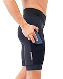 DANISH ENDURANCE Kurze Radlerhose Herren, Radlerhose Gepolstert, Schnelltrocknende MTB Shorts Marineblau L