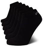 Calvin Klein Men’s 6 Pair No Show Socks, Size Shoe Size: 7-12, Black