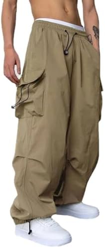 FTIMILD Men's Drawstring Cargo Pants for Spring, Summer, Street