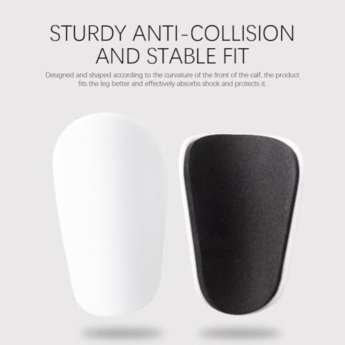 2Pcs White Mini Soccer Shin Guards,Miniature Shin Guard for Youth and Adults,Unisex Anti-Slip Soccer Shin Guards for Football Games Protective Equipment Player Equipment