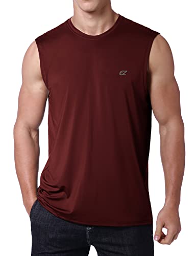 Image of EZRUN Men's Workout Sleeveless Shirts Quick Dry Muscle Swim Shirt Gym Fitness Running Beach Tank Tops