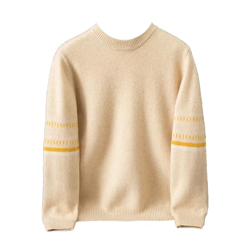 Men's 100% Beautiful Slave Wool Round Neck Winter Thick Warm Sweater Knitted Sweater