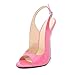 WOilERQ 16 CM Moda Sandali Tacco Alto Open Toe Tacchi A Spillo Décolleté Tacco Alto Bocca di Pesce Stiletto Tacchi Alti Piatti Discoteca Estiva Testa Mostra Tacchi Alti,Rosa,37