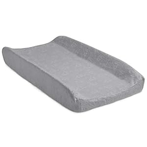 Serta Perfect Sleeper Contoured Changing Pad with Plush Cover, Grey