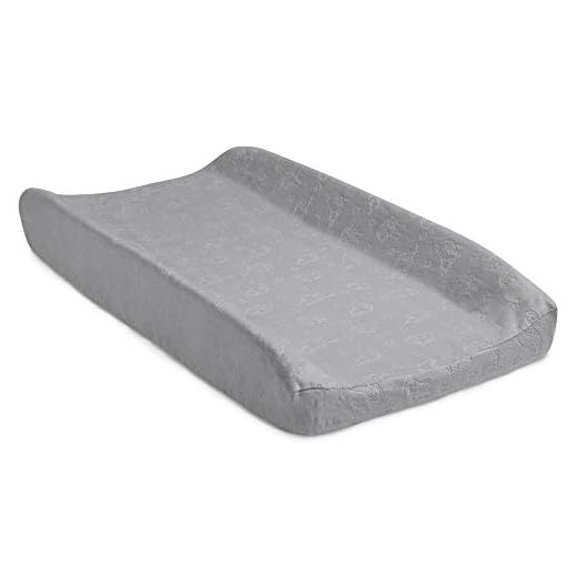 Serta Perfect Sleeper Contoured Changing Pad with Plush Cover, Grey