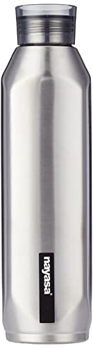 Image of Nayasa Quadro Stainless Steel Water Bottle | 1 Litre | Water Bottle For Office Home | Water Bottle Steel | Steel Water Bottle For Kids School | Office Water Bottle | Orange