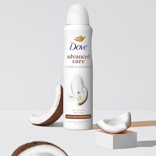 Dove Deodorante Spray Advanced Care Go Fresh Cocco e Fiori di Gelsomino, Formula Idratante e Delicata sulla Pelle, Senza Alcol, Pelle Asciutta Fino a 72 Ore, Deodorante Uomo e Donna, 6 Pezzi da 150ml - Immagine 2