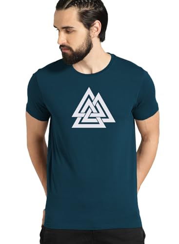 Image of ADRO 100% Cotton Lycra Tshirts for Men Combo Pack of 3 | Regular Fit | Printed T Shirt | Round Neck Half Sleeve| Mens Tshirts