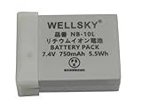 WELLSKY NB-10L 互換バッテリー [ 純正充