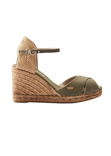 Image of VISCATA Aiguablava Canvas Wedges with Ankle Strap