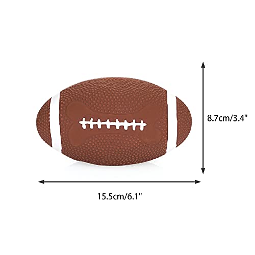 Chiwava 2 stück 6 Zoll Quietschen Latex Hundespielzeug Ball Fußball Rugbys Holen interaktives Spielzeug für mittlere groß Hunde