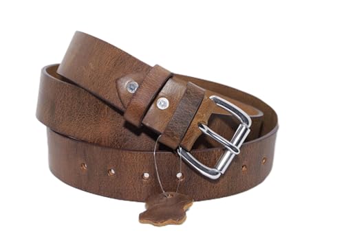 American Handmade Men's Leather Belt Buffalo hide Full Grain 1.5 wide Heavy Duty Work Dress Belt