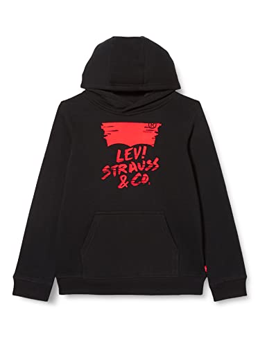 Levis Sketched Logo Pullover Hoodie 9eg571 Felpa Bambini e ragazzi 14 Anni con cappuccio nero