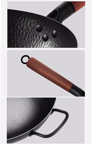 Wok de Hierro Fundido con Tapa de Vidrio 34cm miniatura 2