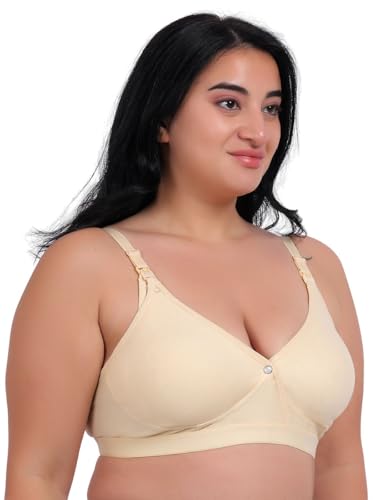 Image of Fabme Women's Cotton Nursing, Maternity, Feeding, Seamless Regular Bra