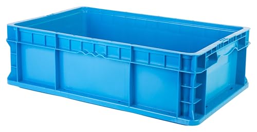 Hudson Exchange 24 x 15 x 7.5" (2 Pack) Straight Wall Handled Storage Container Tote, Blue