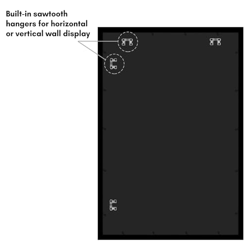 Americanflat 26x39 Poster Frame with Polished Plexiglass - Black Picture Frame - Wide Photo Frames Made of Engineered Wood for Vertical or Horizontal Wall Display - Epic Collection - Black