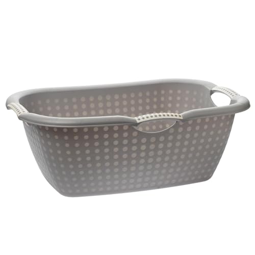 2friends Ergonomische Wäschewanne 20L - Praktischer Wäschekorb aus Plastik in Grau, leichte & robuste Allzweck-Kunststoffwanne mit Griffen, ideal für Wäsche & Transport, 60x40x22cm, Made in EU