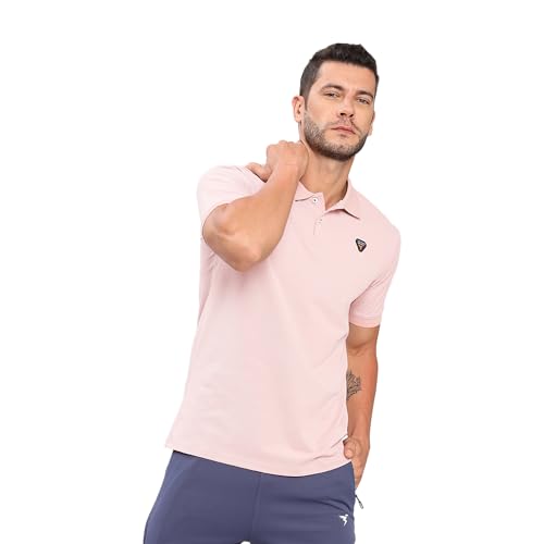 Image of TECHNOSPORT Men's Polyester Slim Fit Active Polo T-Shirt - (MTOR31-P)
