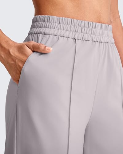 G4Free Lightweight Flowy Wide Leg Pants Woman Elastic Waist Front Seam Loose Casual Summer Trousers4