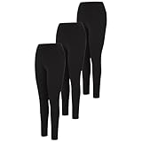 Hanes Women's Leggings, 3-Pack, Cool DRI Women's Leggings with Pockets, Comfortable Leggings...