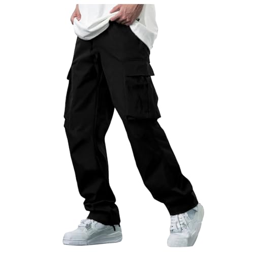 Men's Casual Solid Leggings Pants Drawstring Elastic Waist Pocket Pants Trousers Twill Work