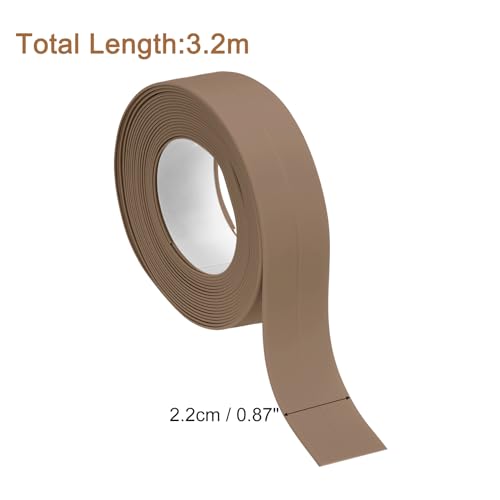 Image of uxcell 4 Rolls of Brown Caulk Sealant Strip Waterproof Self Adhesive, 0.87 inch x 10.5Ft Toilet Caulk Tape, Bathtub Caulk Sealing Strip for Kitchen Countertop, Sink, and Floor Edge Protector