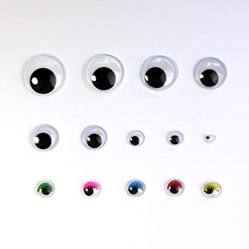 1221 Pieces Wiggle Googly Eyes Self Adhesive Wiggle Eyes (Assorted Sizes) For Diy Crafts Scrapbooking (Classic & Assorted Colors) #TOP4