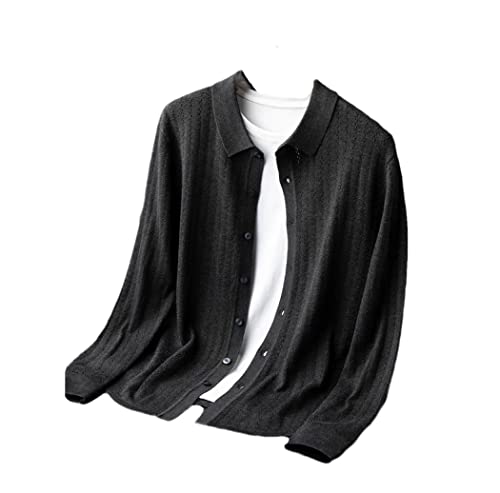 Cardigan tricoté pour homme veste légère en jacquard idéale au printemps