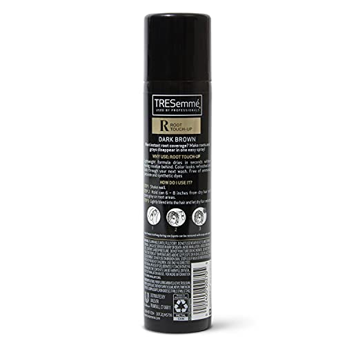 Tresemmé Root Touch-Up Dark Brown Hair Temporary Hair Color Ammonia-Free, Peroxide-Free Root Cover Up Spray 2.5 Oz #TOP1