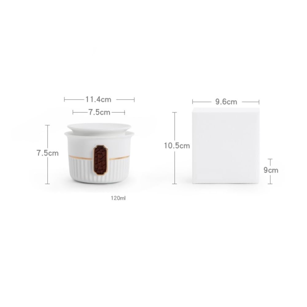 Caja de té Tarro de almacenamiento de té a granel, tarro portátil cerámica, nueces domésticas, granos de café, sellado, servicio chino Caja de té(C)