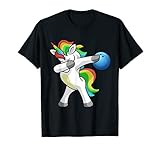 Sanftes Einhorn Bowling T-Shirt Funny DAB Geschenk Shirt