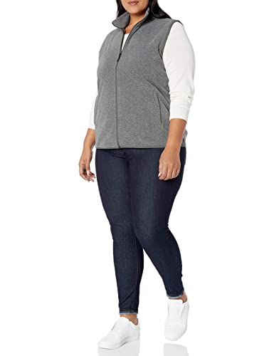 Amazon Essentials Women's Classic-Fit Sleeveless Polar Soft Fleece Vest (Available In Plus Size), Charcoal Heather, Large #TOP6