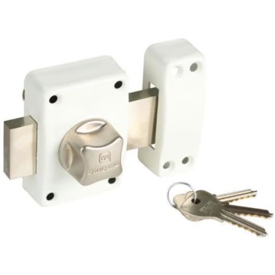 Verrou Bricard Alpha à Bouton, Cylindre 45 mm, Diamètre 22 mm, Blanc